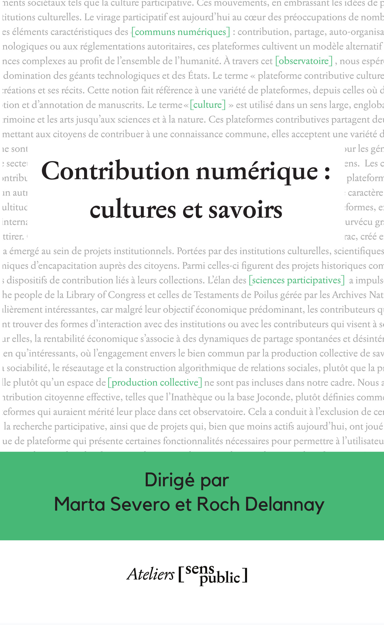 Contribution numérique : cultures et savoirs