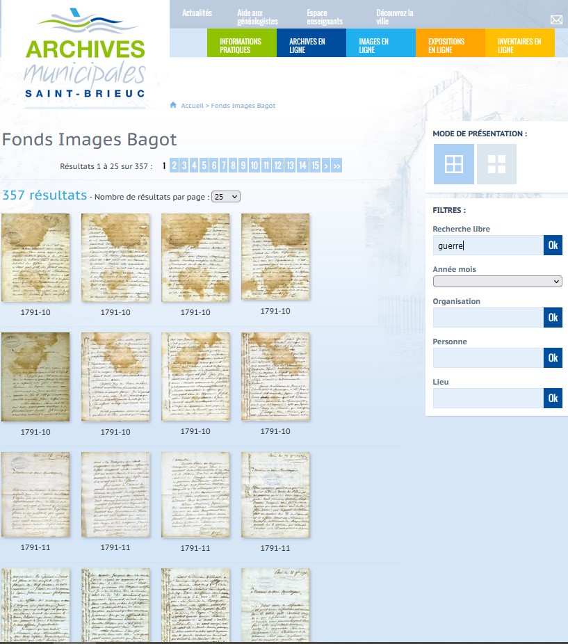 Figure 7. Mise en ligne des résultats de la transcription : recherche en texte intégral