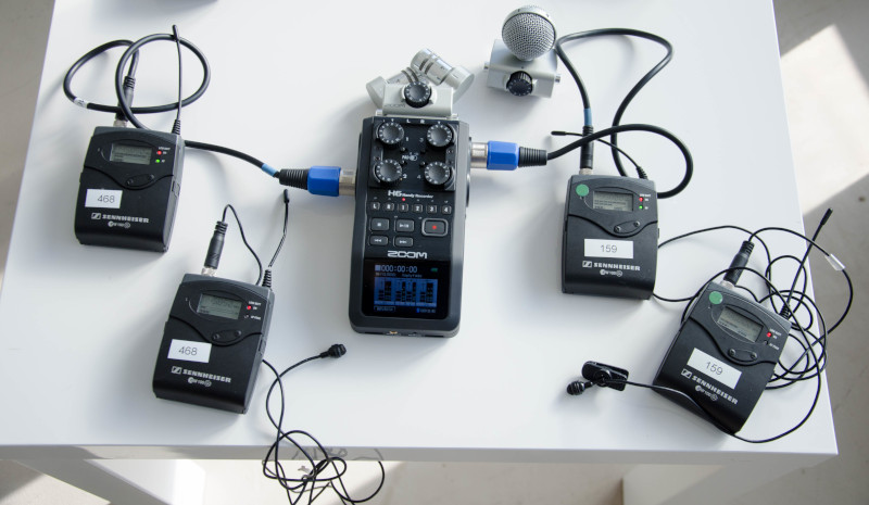 Figure 17: Microphones and multitrack recorder